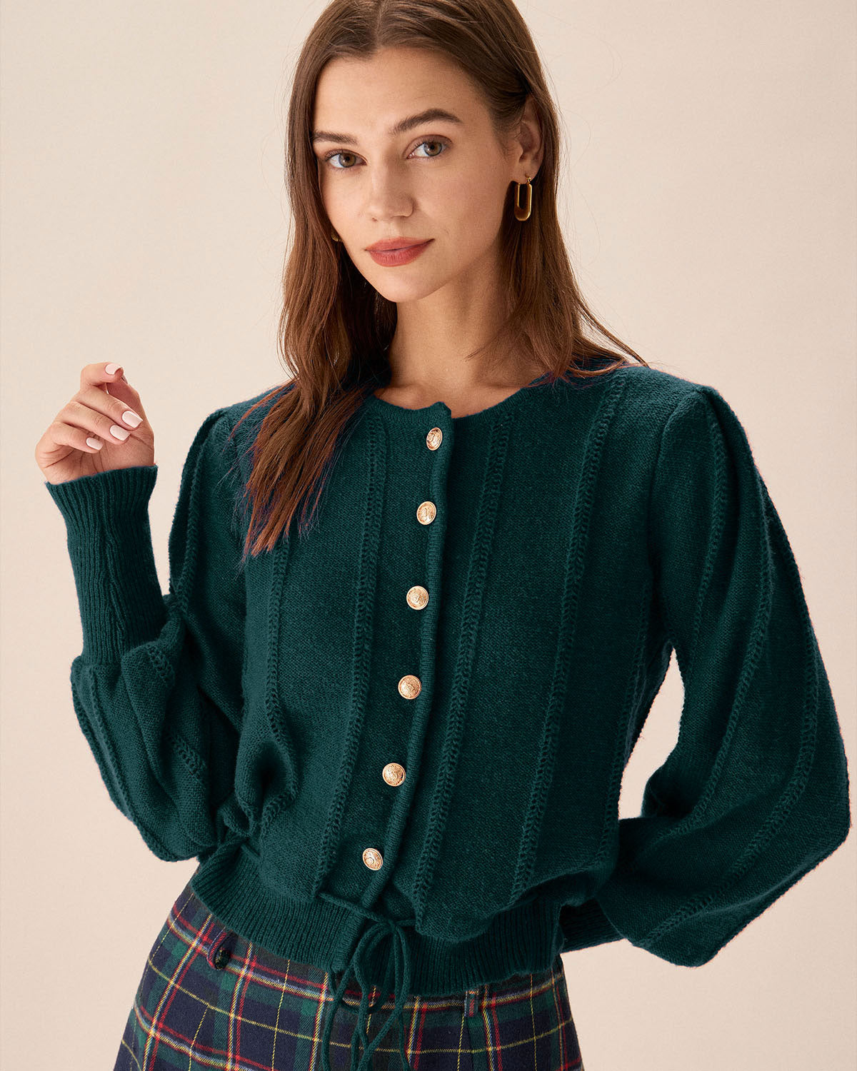 Green Lantern Sleeve Knit Cardigan