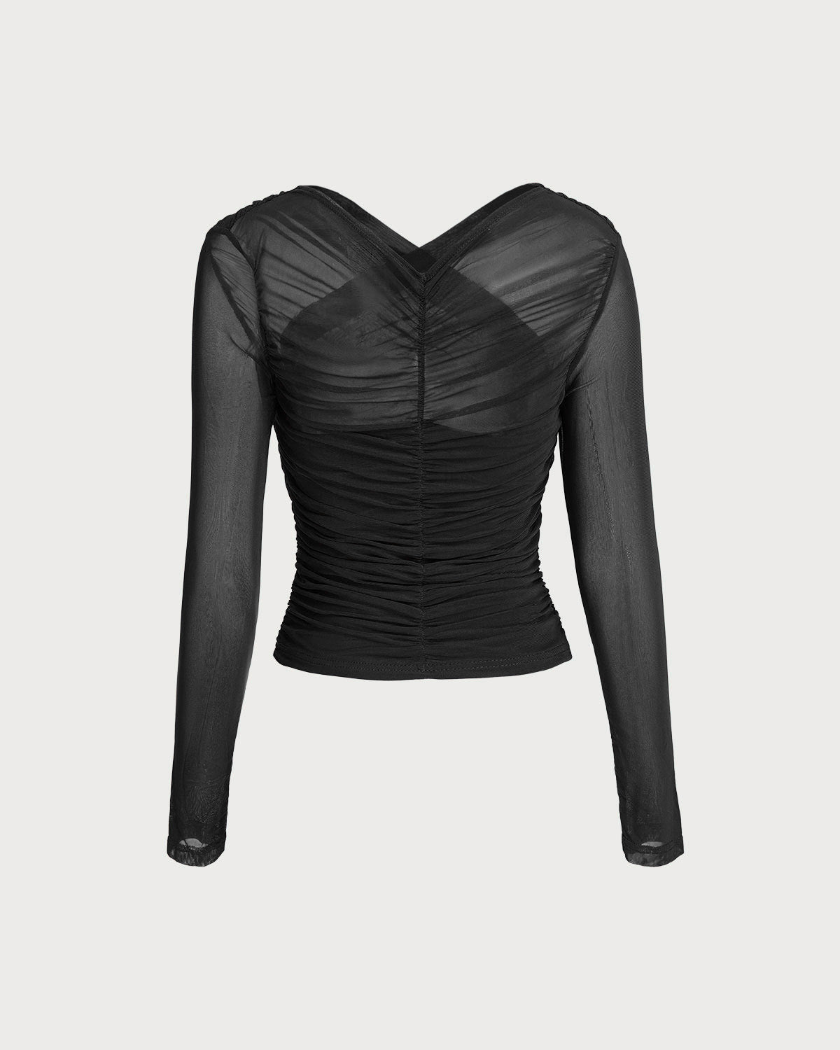 Black Mesh See-Through Tee
