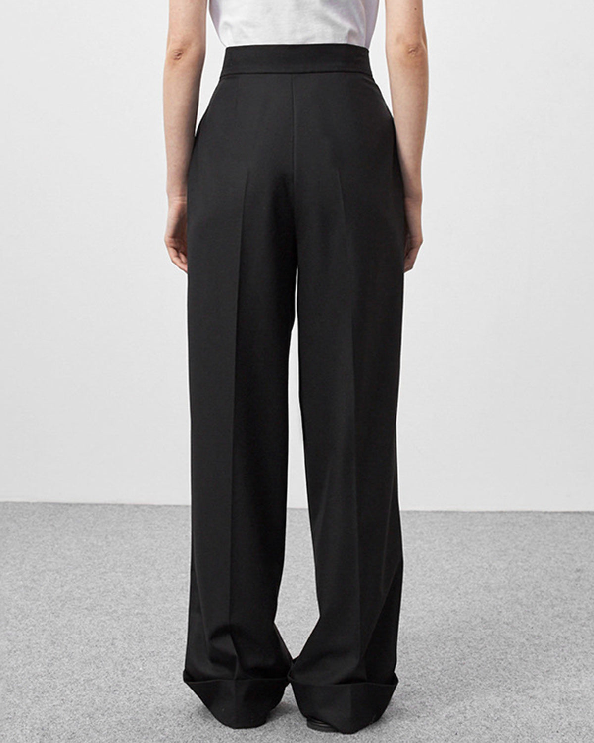 Black Straight Casual Pants
