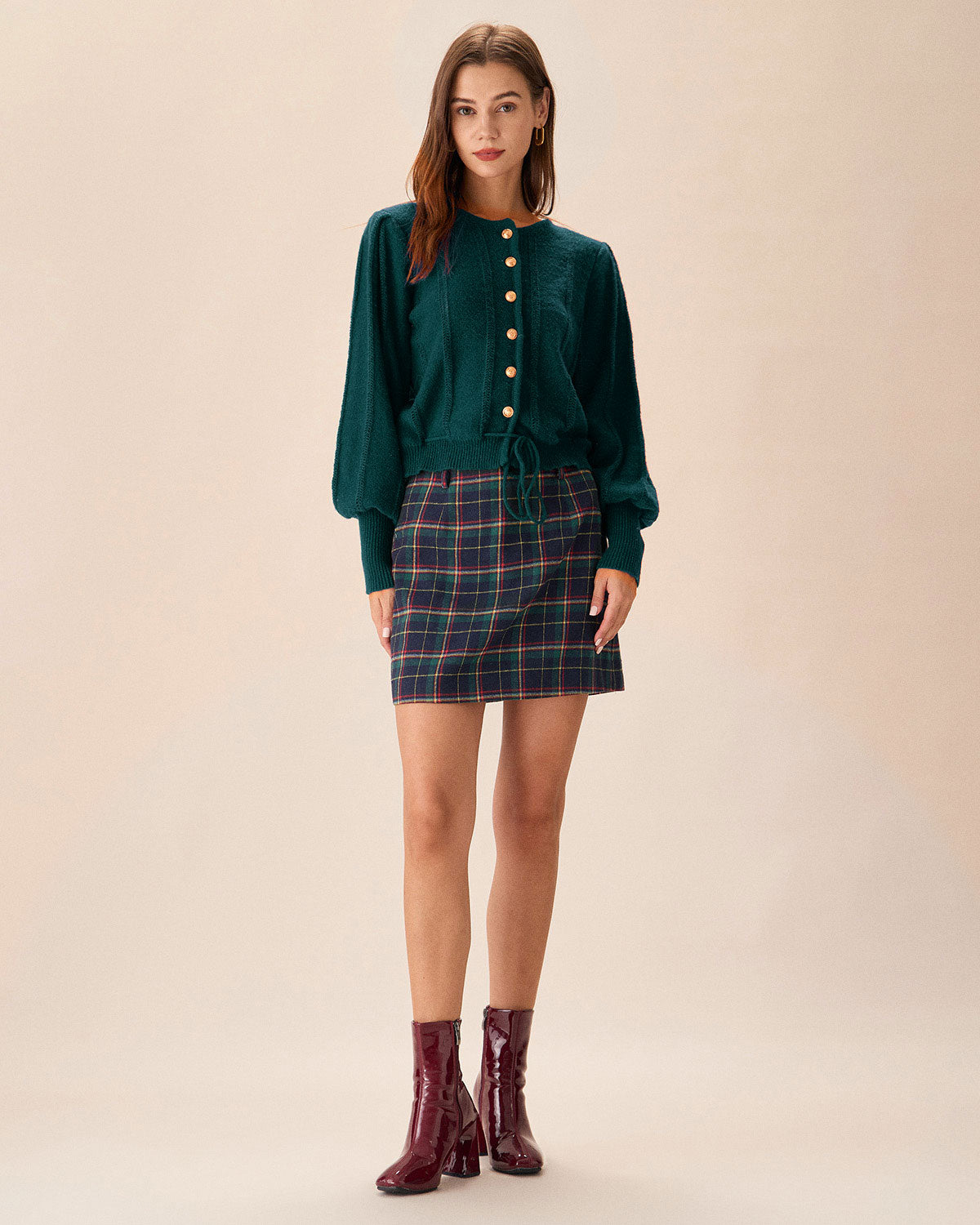 Green Lantern Sleeve Knit Cardigan