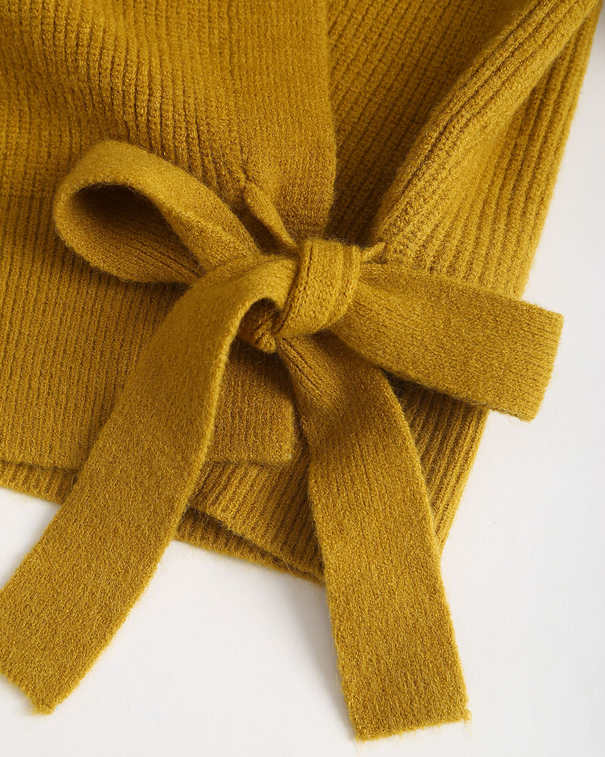 Ginger V Neck Drawstring Knit Cardigan