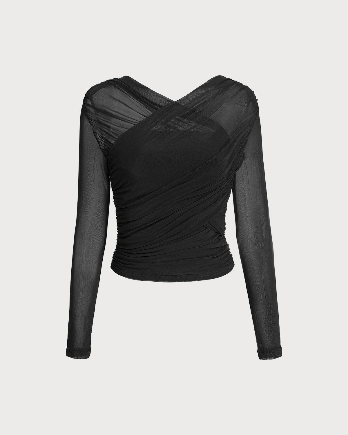 Black Mesh See-Through Tee