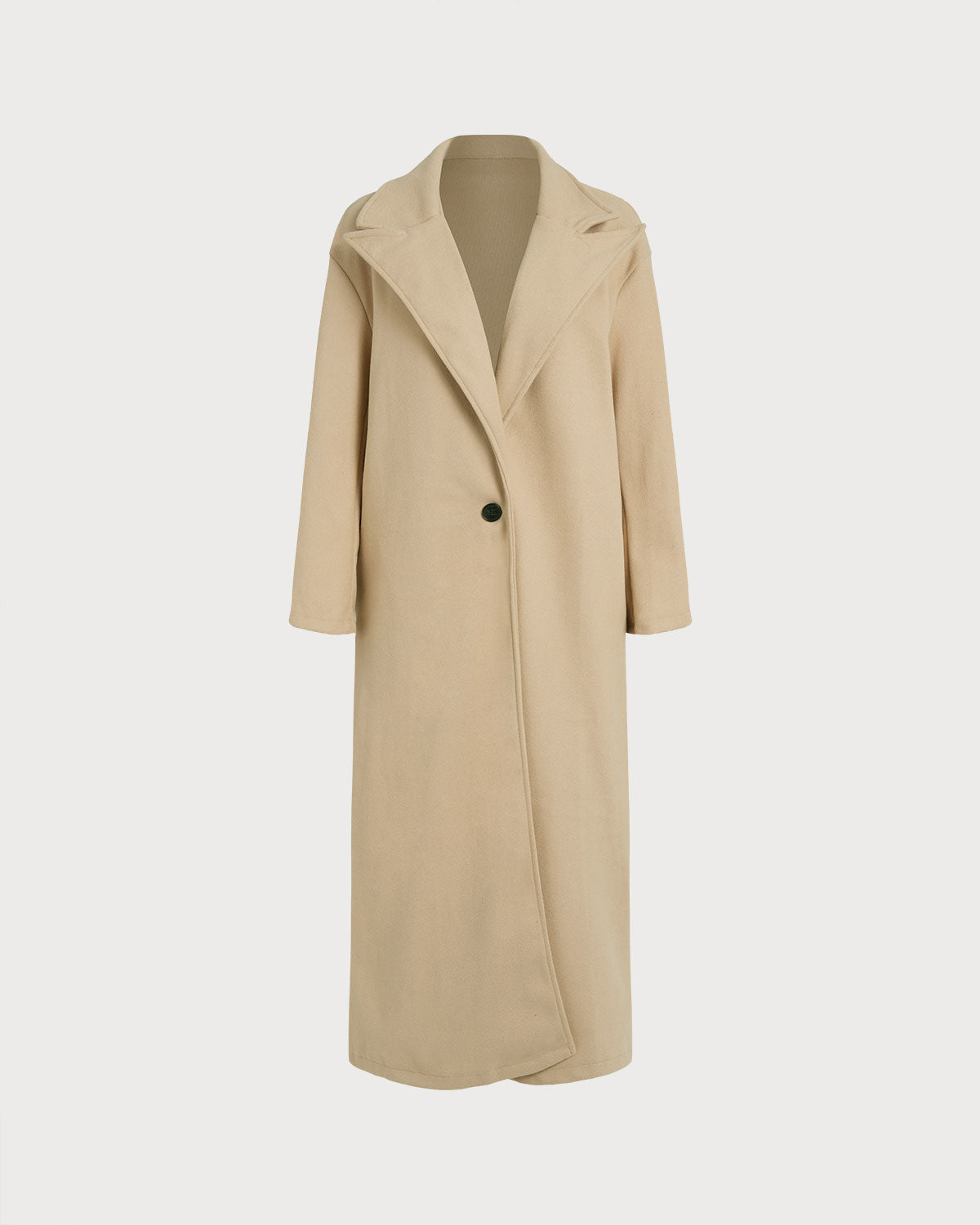 Camel Single Button Trench Coat
